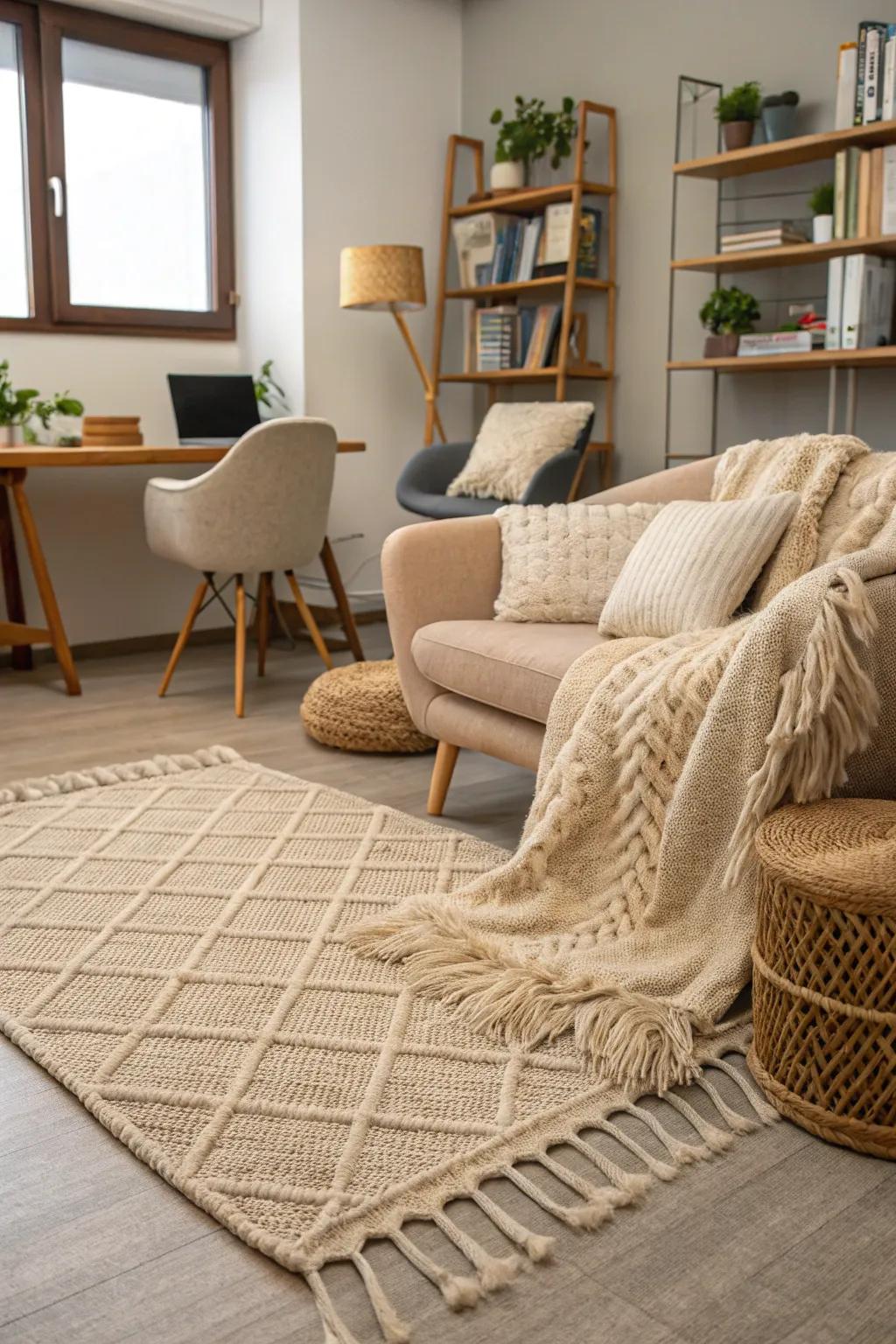Textured things help make a warm and welcoming place.