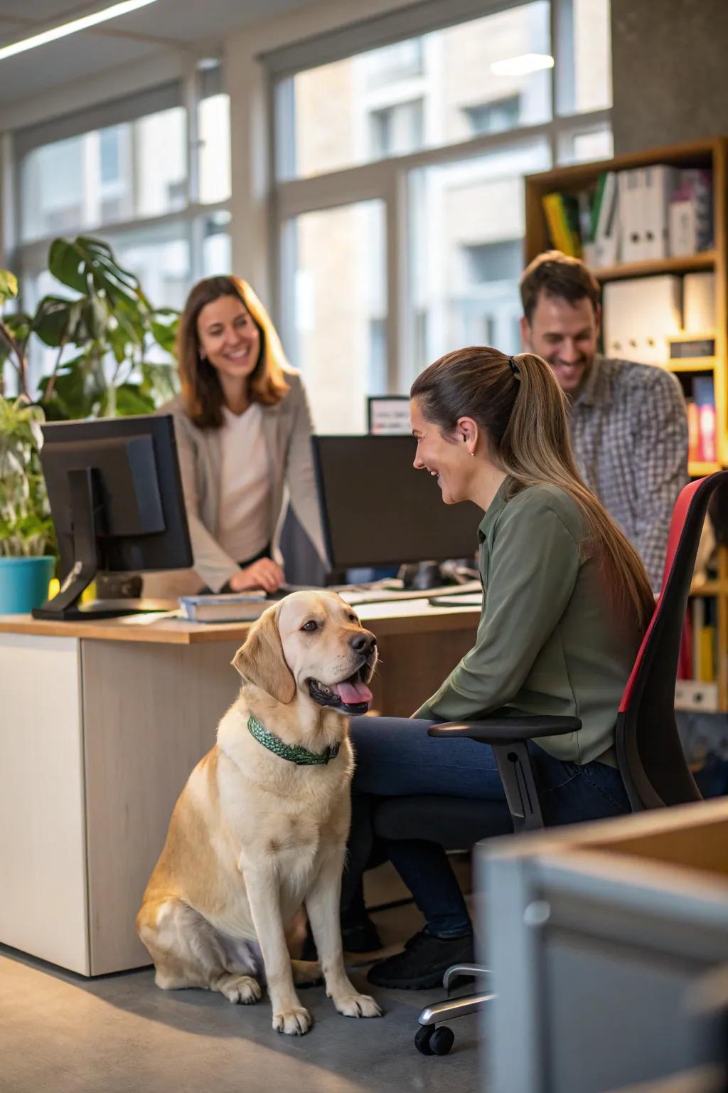 Lighten the office atmosphere with a pet-friendly approach.