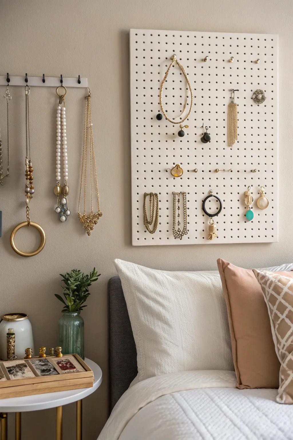 Upgrade your wall space with a versatile perforated board.
