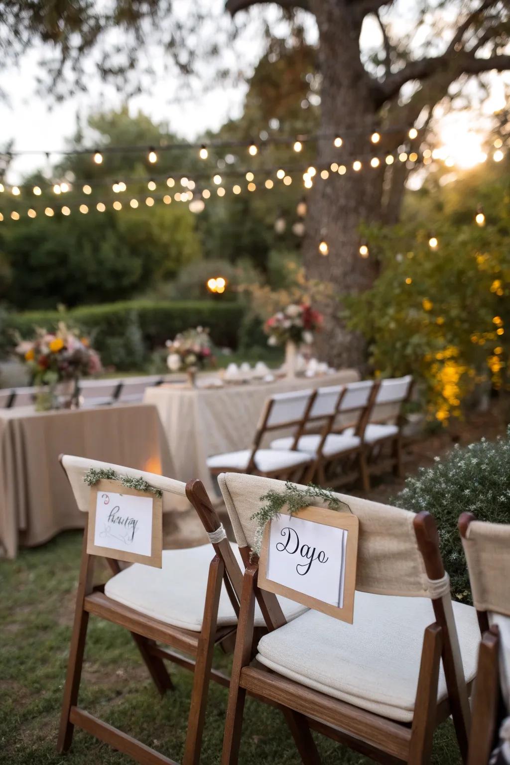 Bespoke placesettings introduce a personal and welcoming touch.