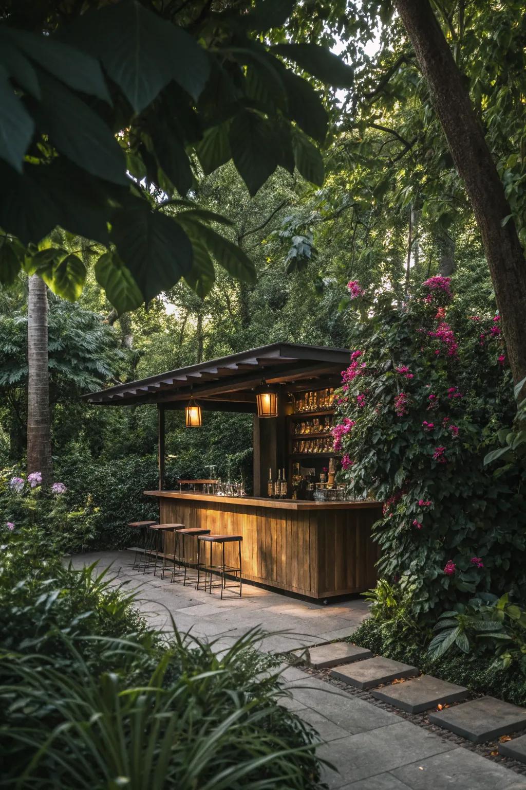 A secret bar offers a private escape.