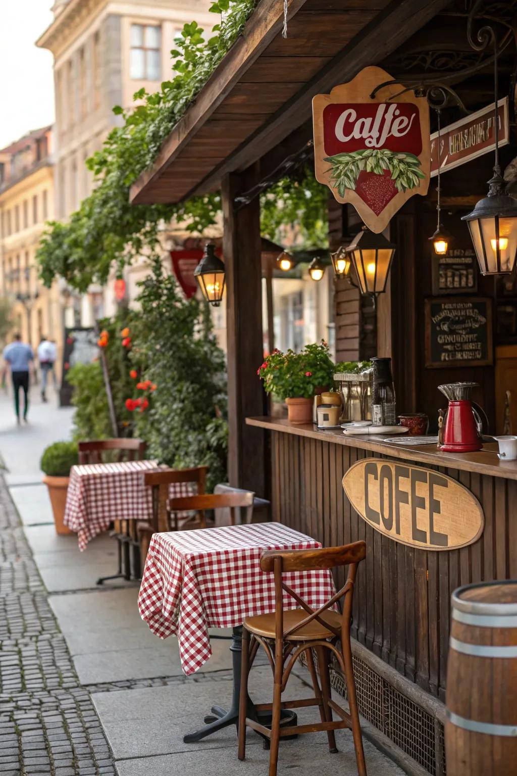 A java station with vintage vibes, transporting you to a different era.