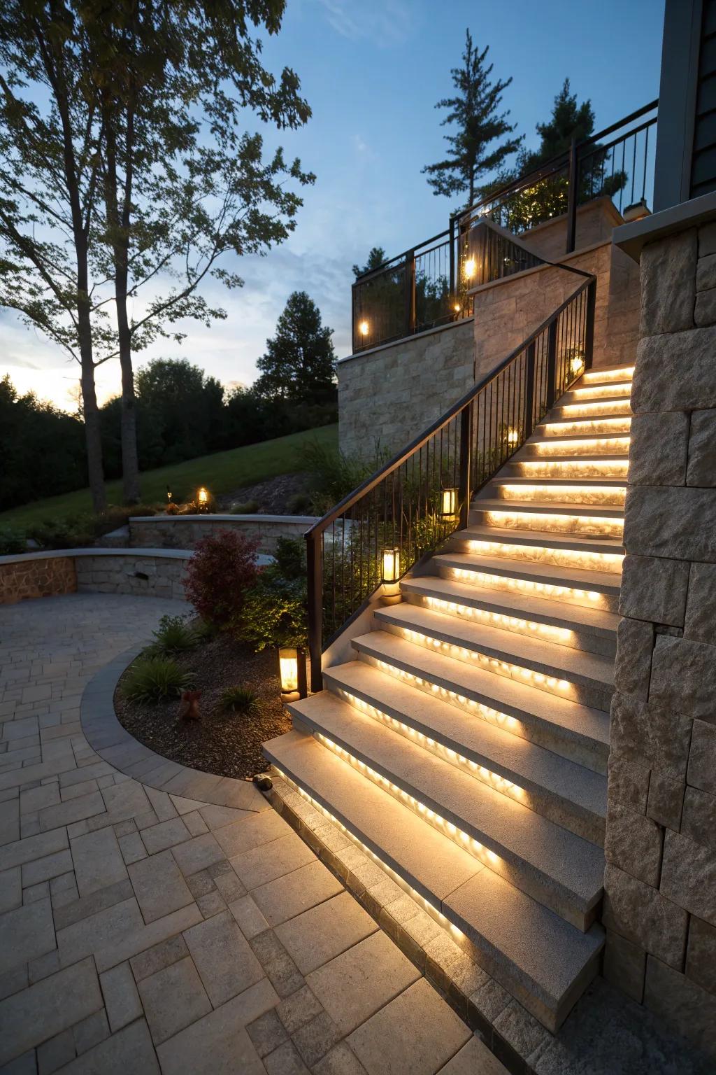 Light up your steps for design and safety.