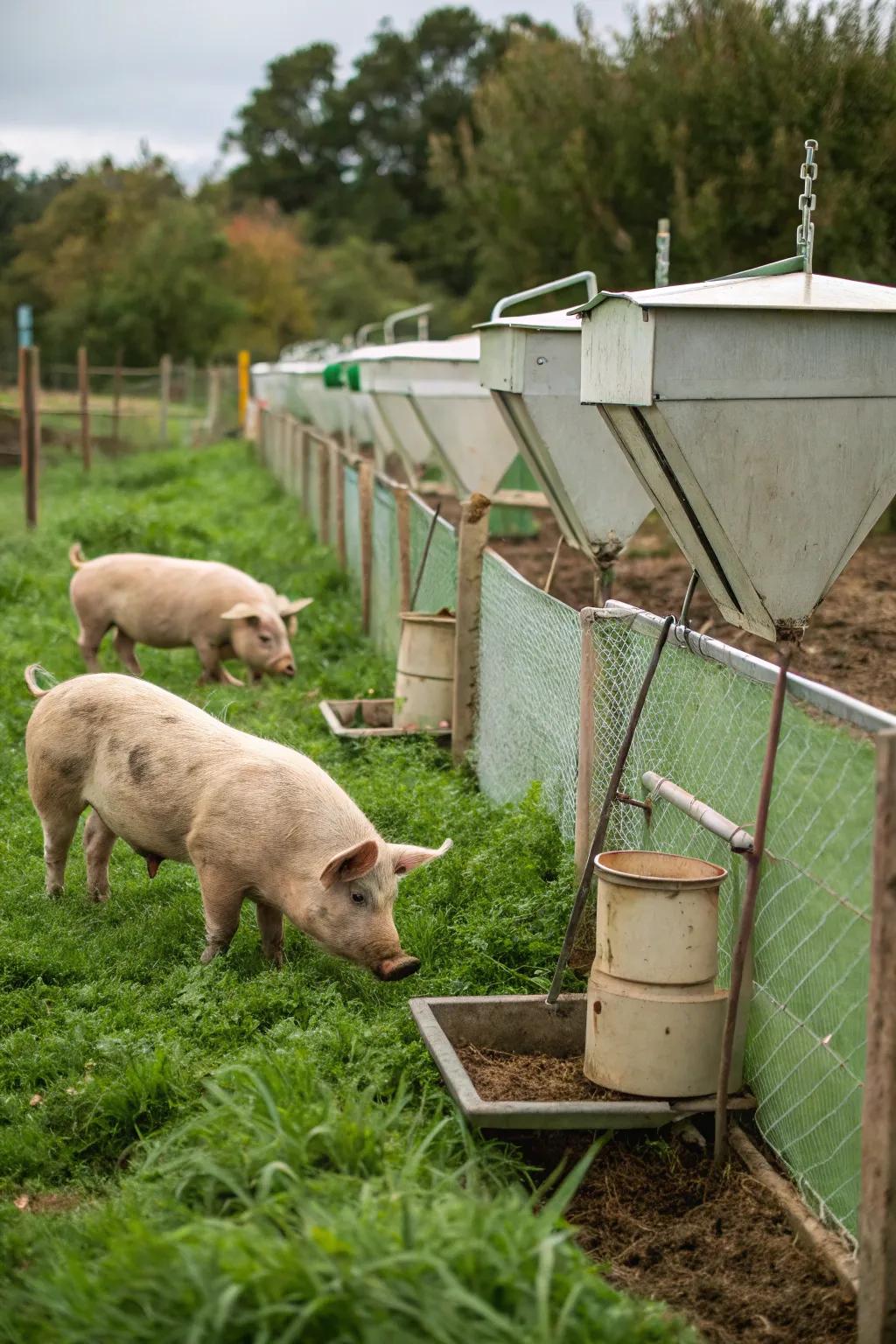 An enclosure with a thoughtful nourishing system fostering locomotion.