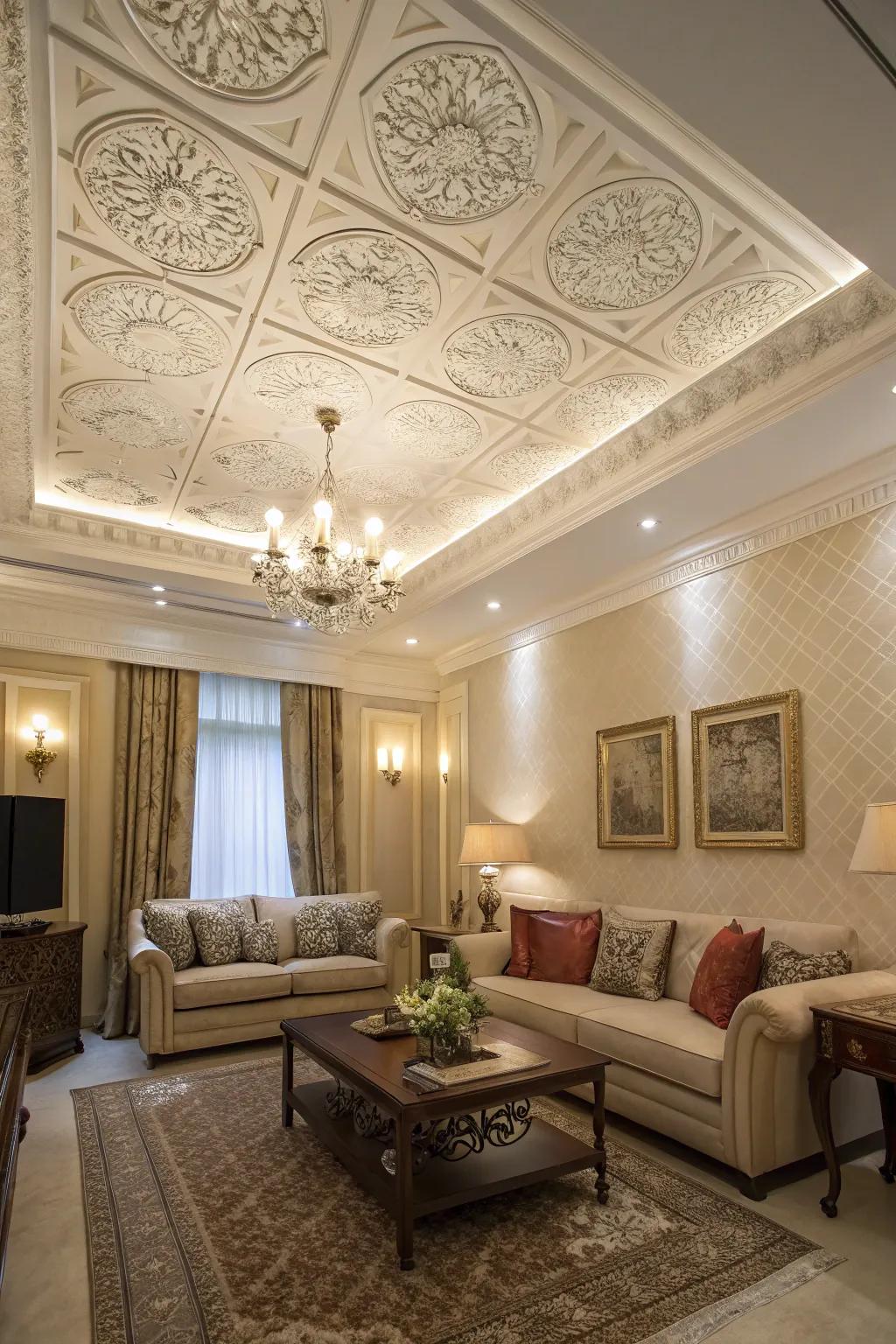 Stucco-effect panels append elegance and panache.