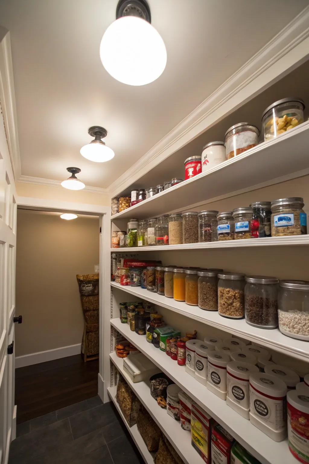 Flush mount fixtures are space-saving solutions.