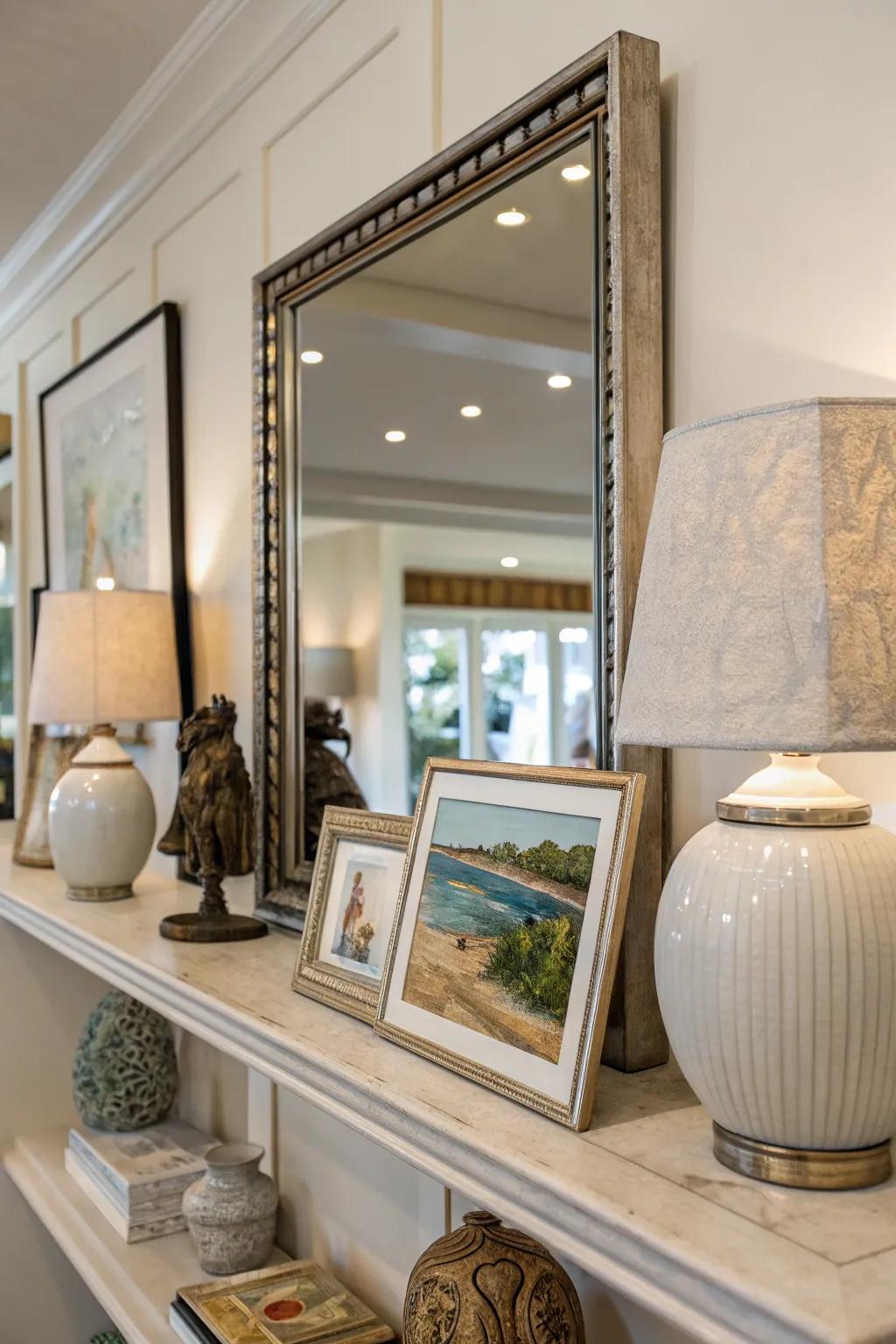 Employ looking glasses to enhance luminescence and fashion an illusion of more space.