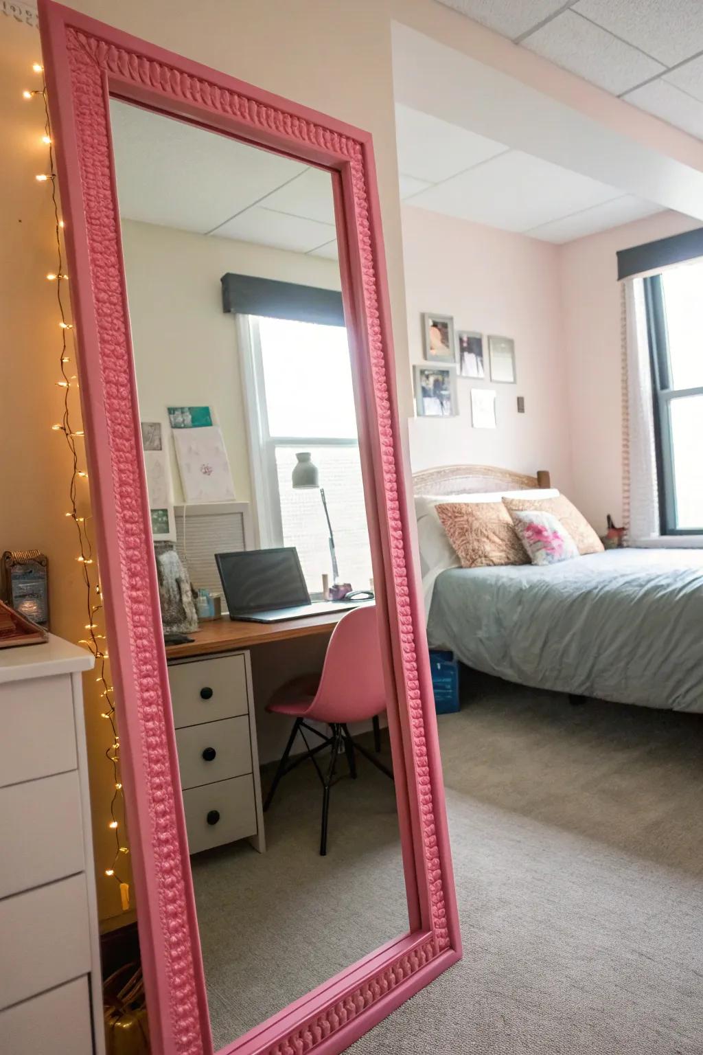 Mirrors can visually enlarge and brighten your space.