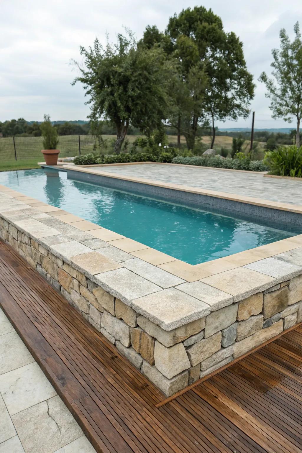 Mixed material border offers a personalized and innovative look.