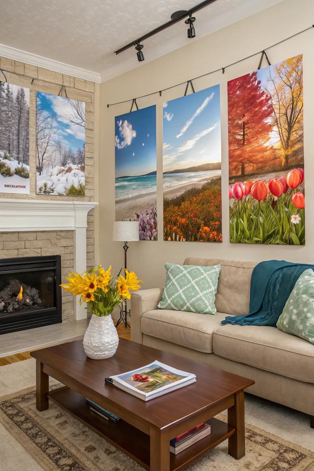 Seasonal posters that maintain your design current and vibrant.