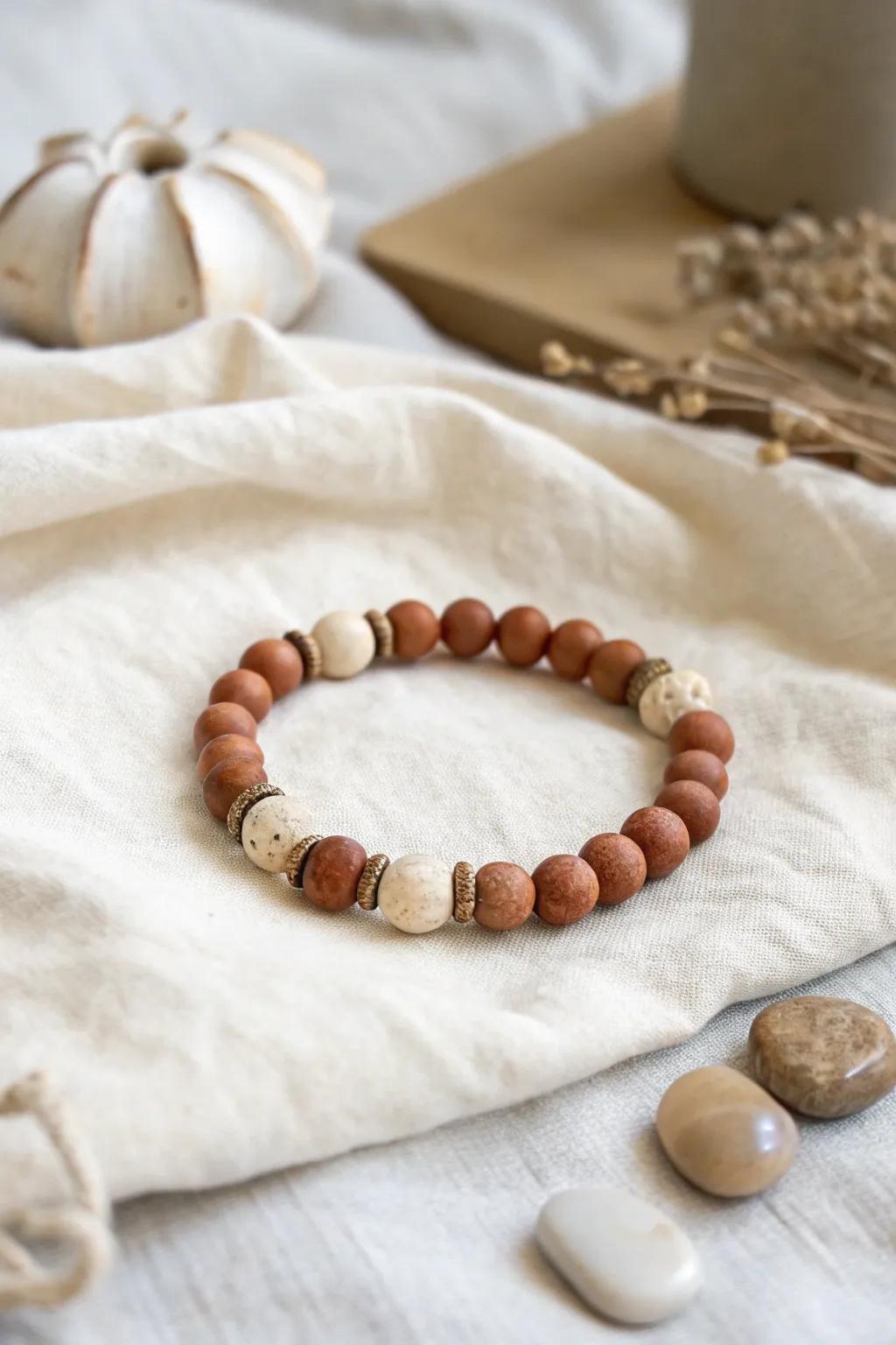 Embrace Boho Happiness: Enhance your aesthetic with the natural charm of clay and wooden beads.