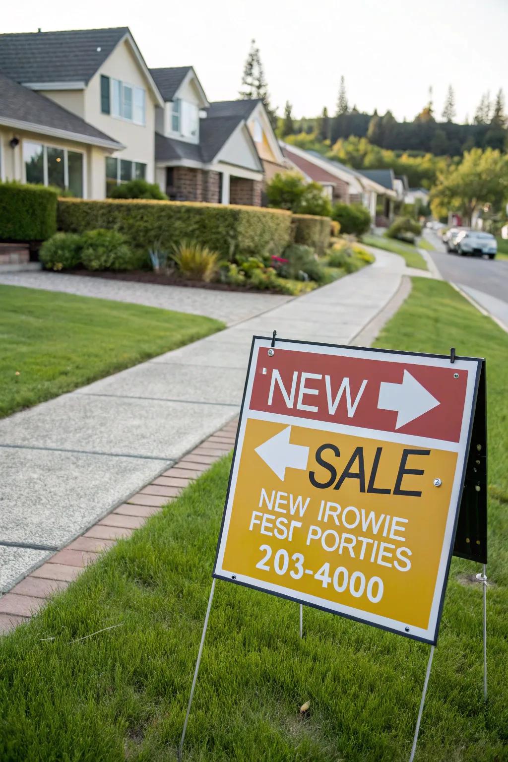 Guide potential purchasers with clear directional markers.