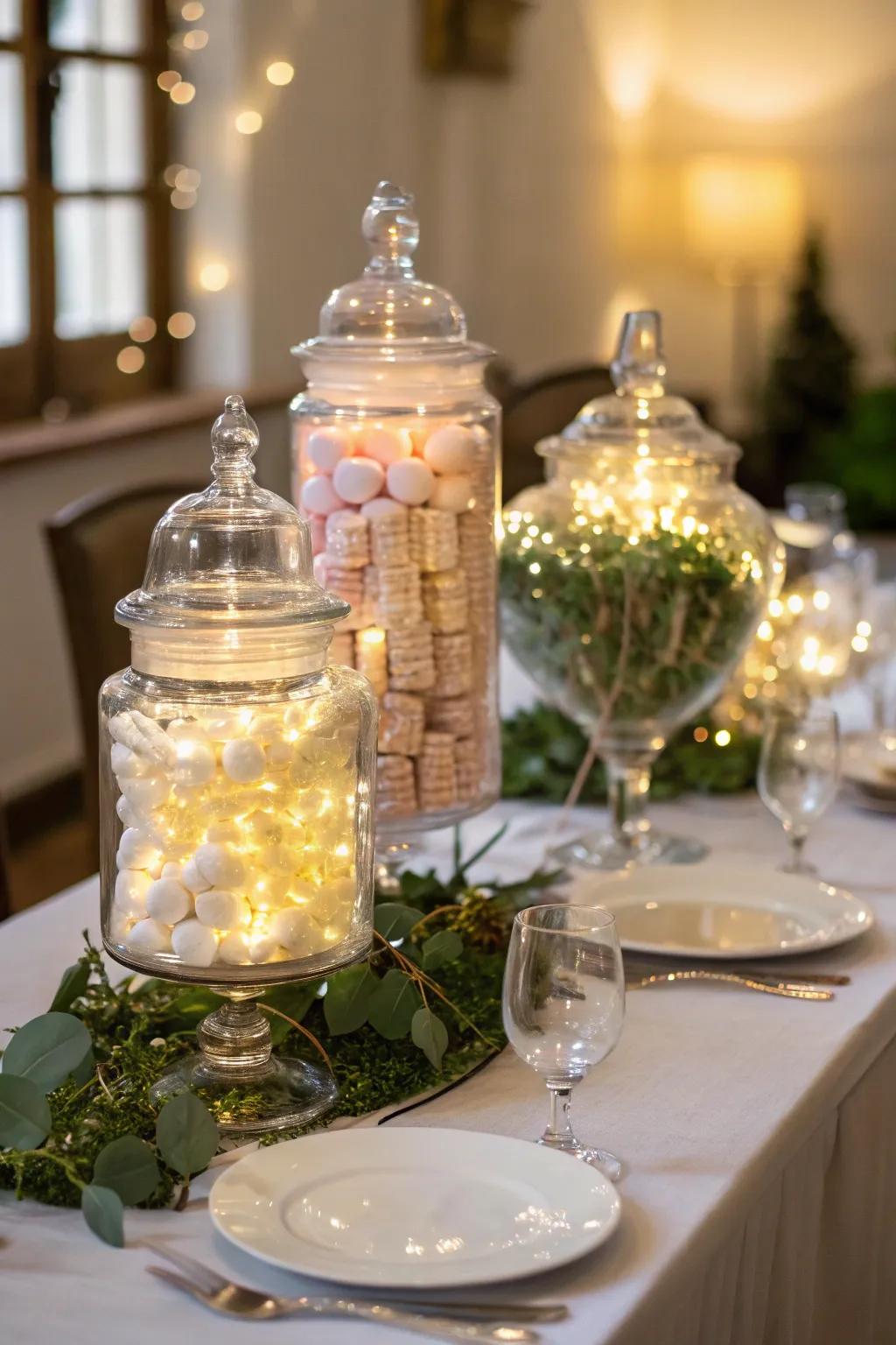 Fairy lights make an enchanting and cozy atmosphere.