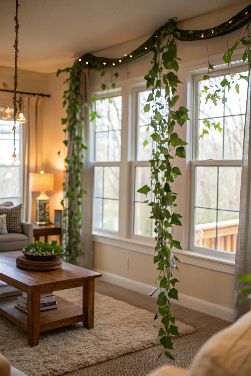 Enhance the jungle vibe using handcrafted frond wreaths.