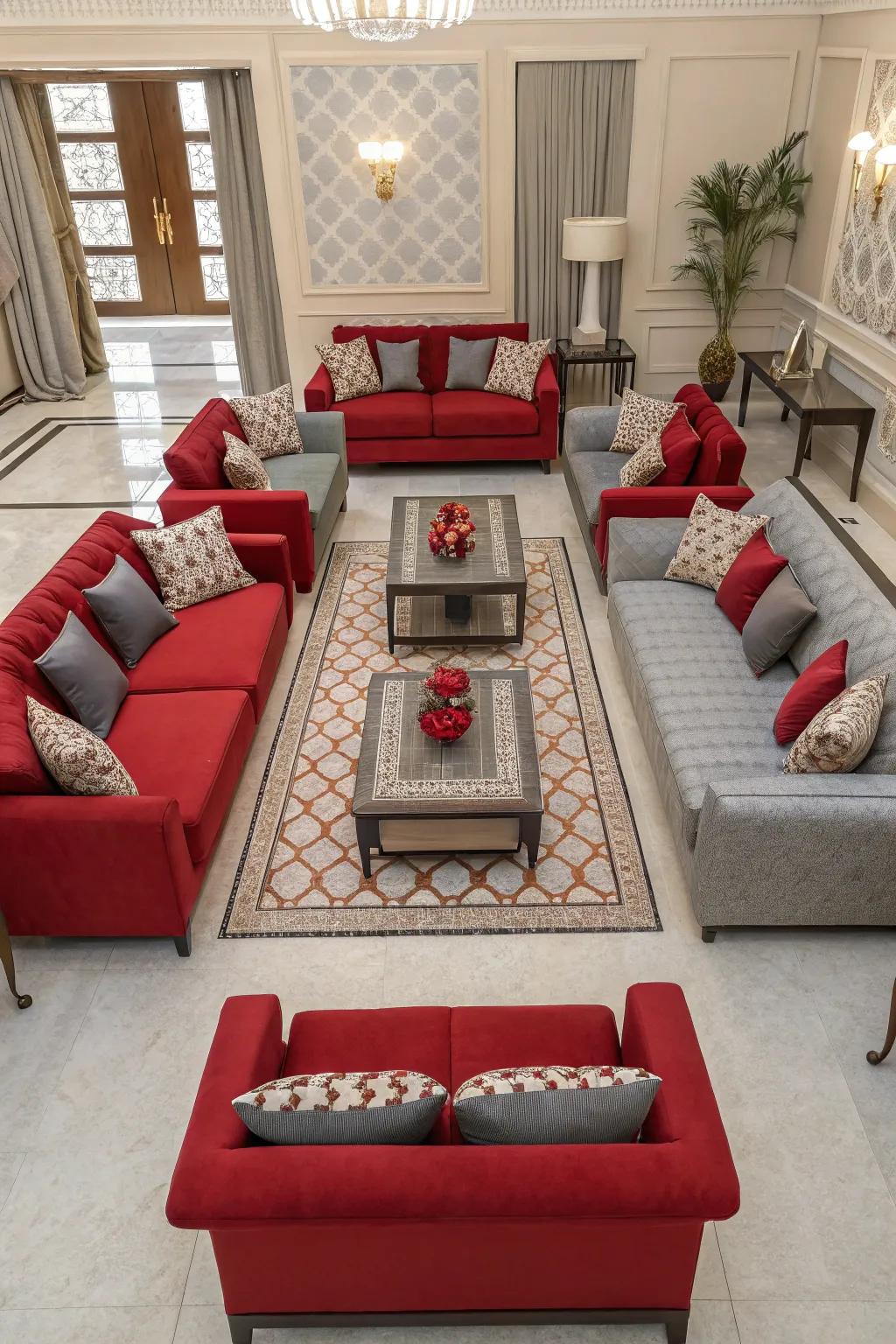 Symmetrical arrangements introduce a sense of balance and harmony.