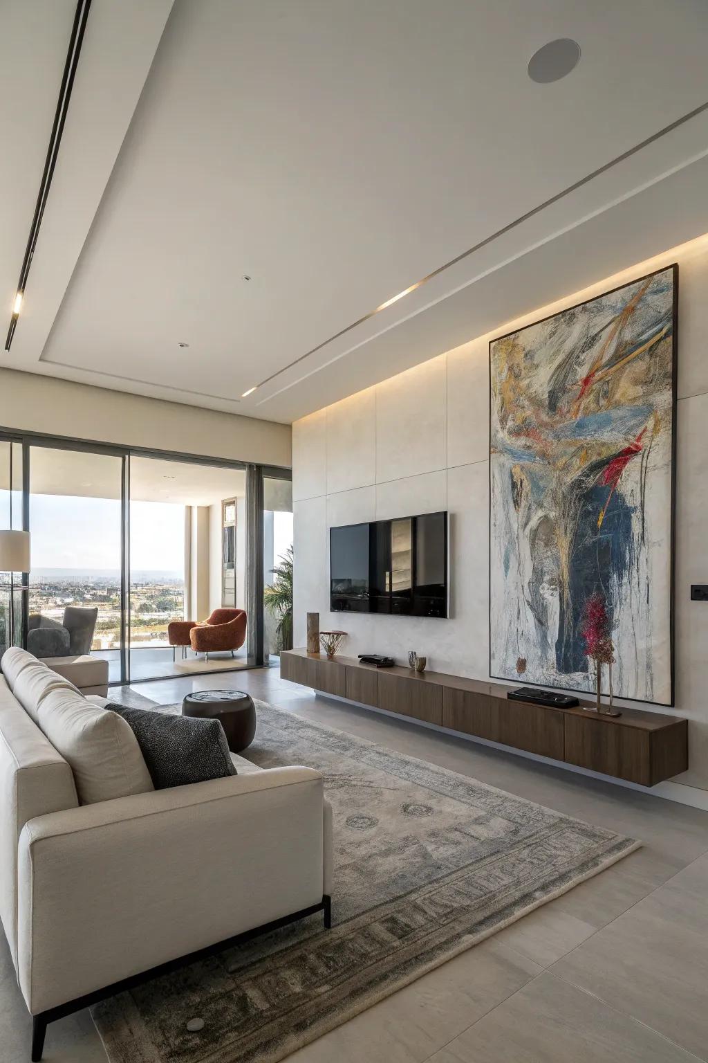 With a leaning approach, you can display art with ease.