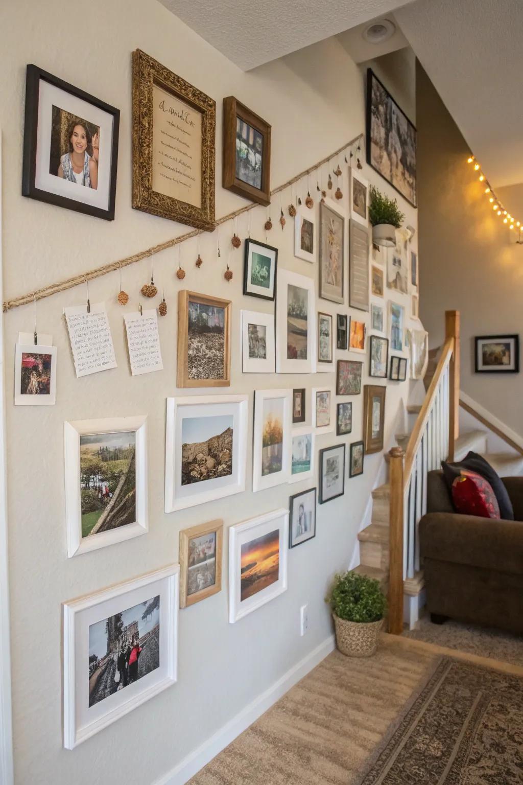 A creative display of treasured memories.