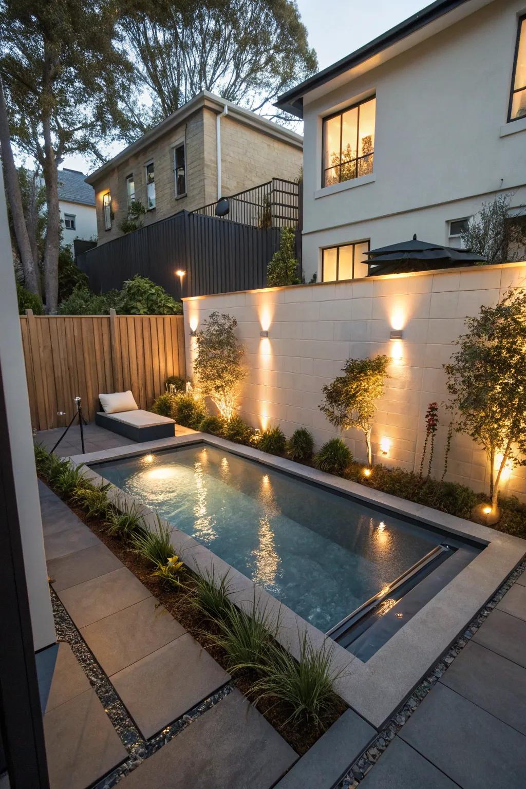 Small pools offer a stylish and functional solution for smaller spaces.