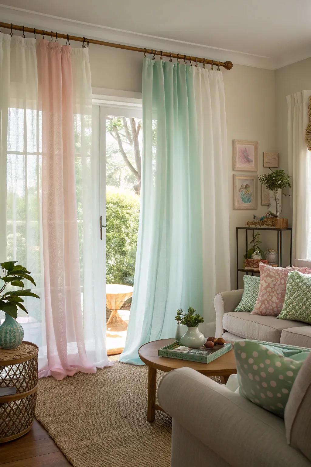 New window coverings can dramatically alter the mood of a room.