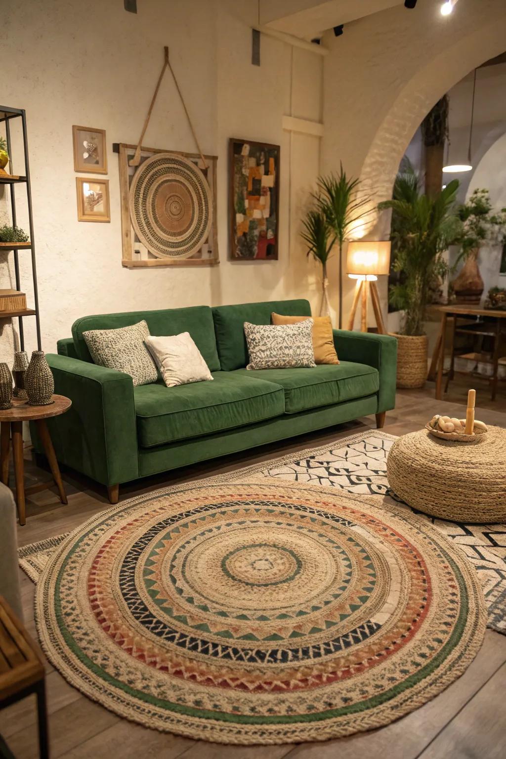 Layering ground coverings appends weave and intrigue to your chamber.