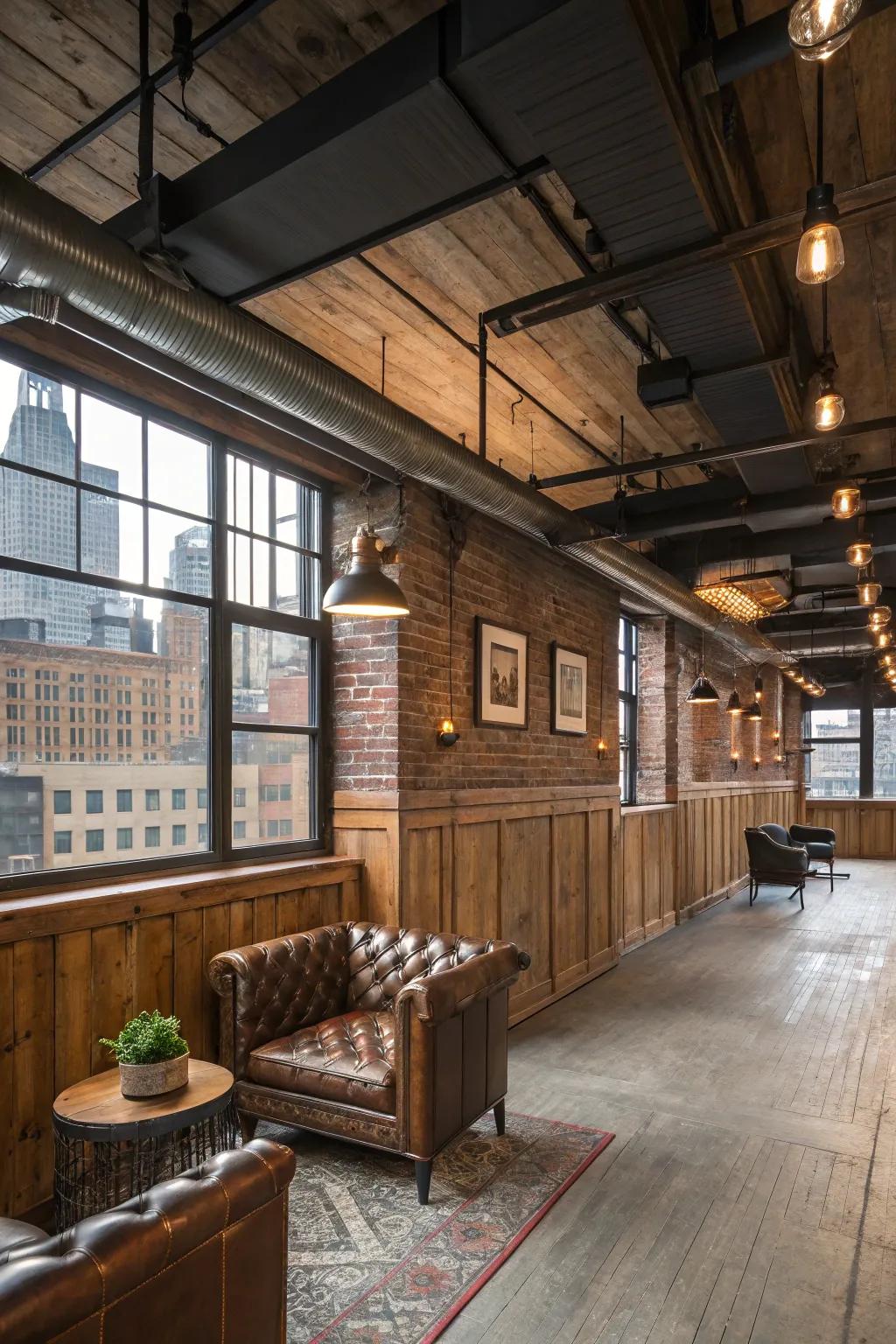 Mix countryside and factory components for a chic and urban style.