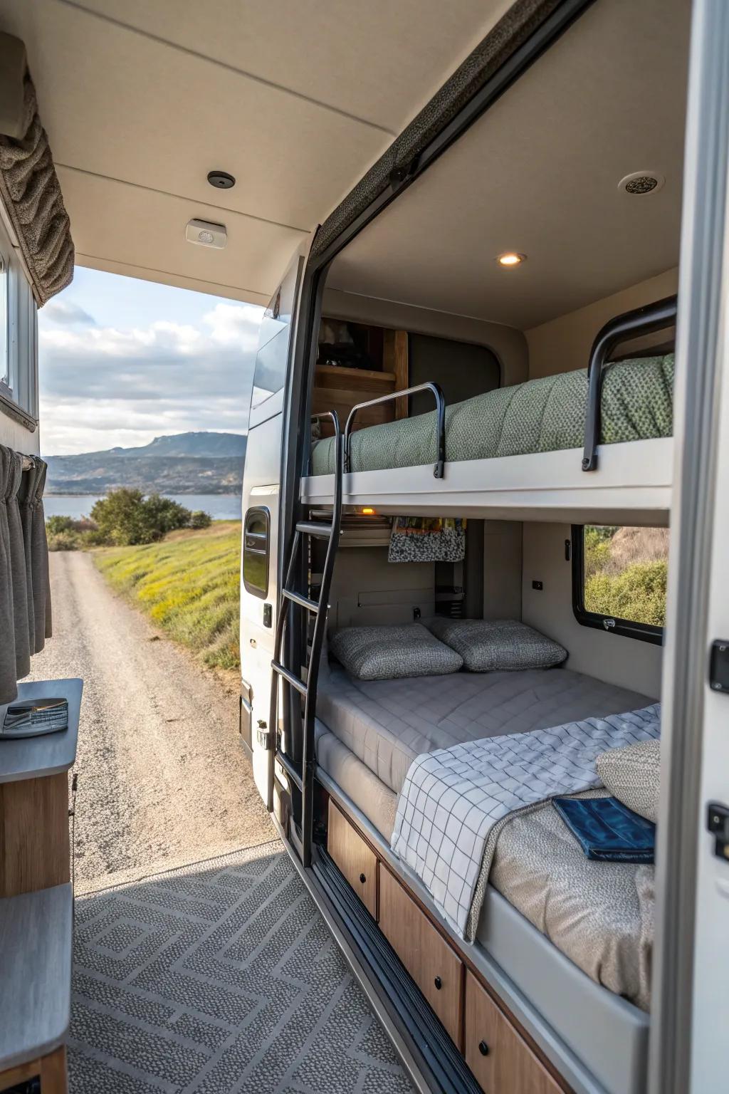 Optimize space with adjustable berth layouts.