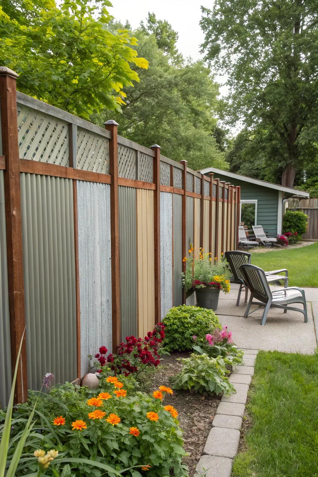 Alternating patterns bring unique visual interest to fencing.