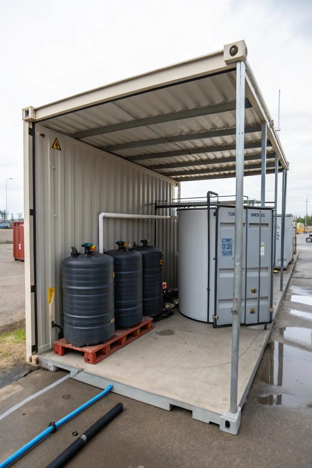 Sustainably gather rainwater with a specialized roof.