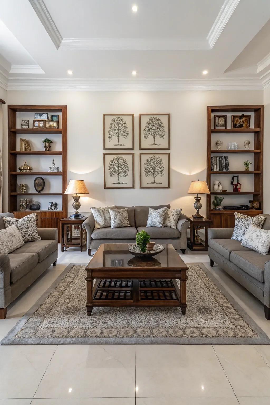 Design symmetry encourages equilibrium and tranquility.