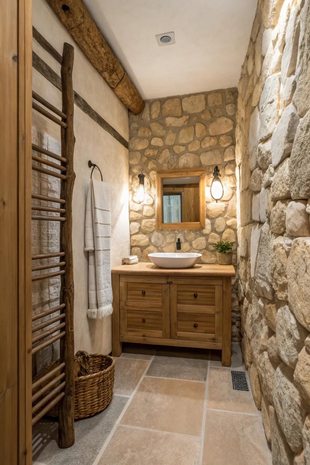 Stone tones bring authenticity and depth.