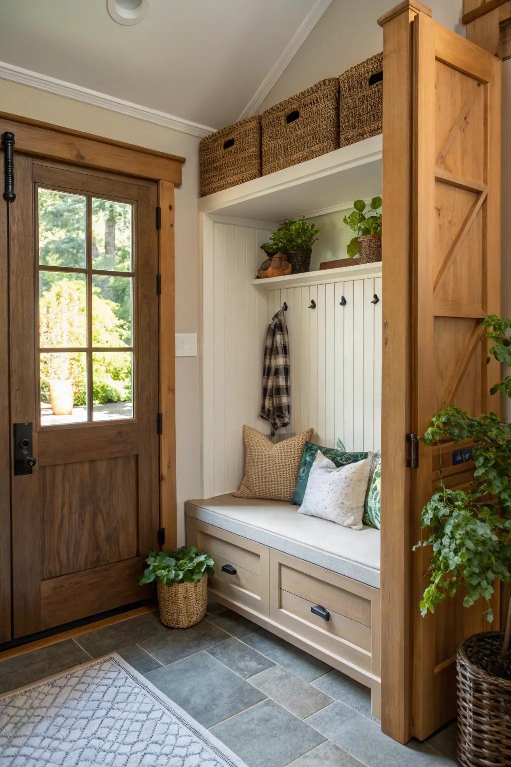 Storage strategies incorporated within boost efficiency within this entryway.
