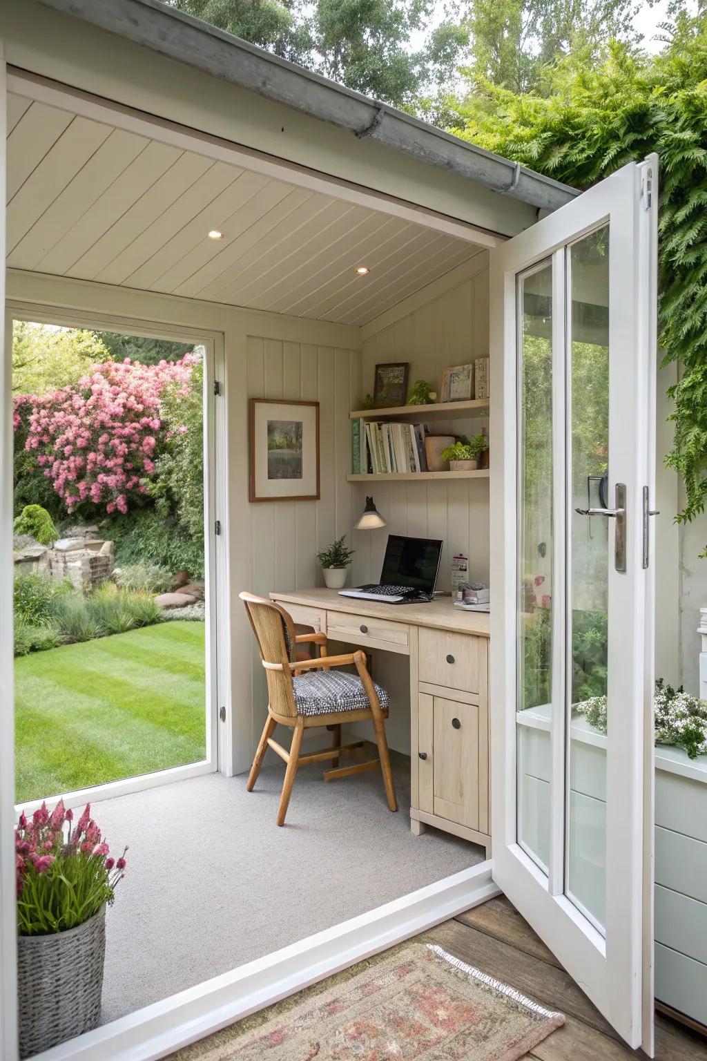 Keeping things open with petite furnishings.