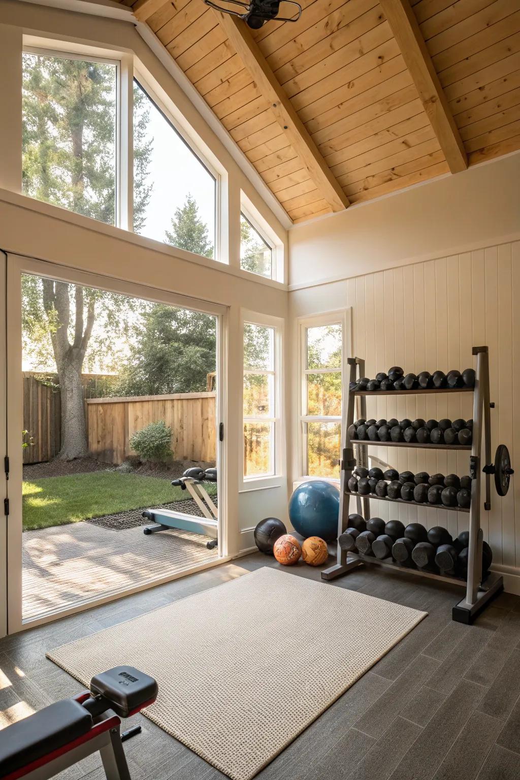 Sunlight can transform your gym into an energetic and motivating space.
