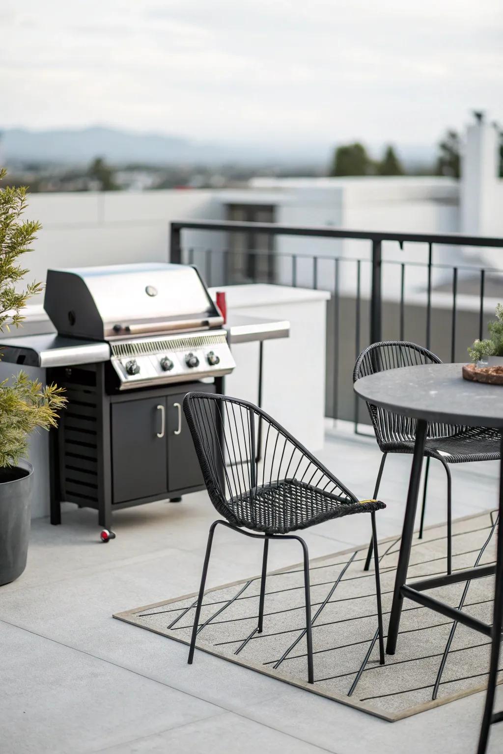 A simple design makes the space feel open.