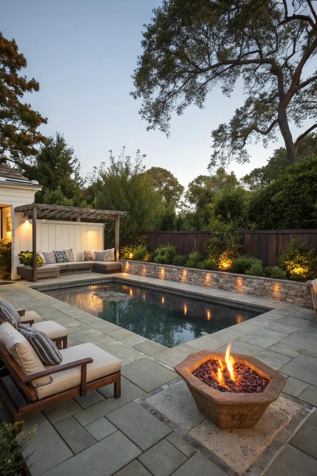 A multi-functional pool area perfect for relaxation and get-togethers.