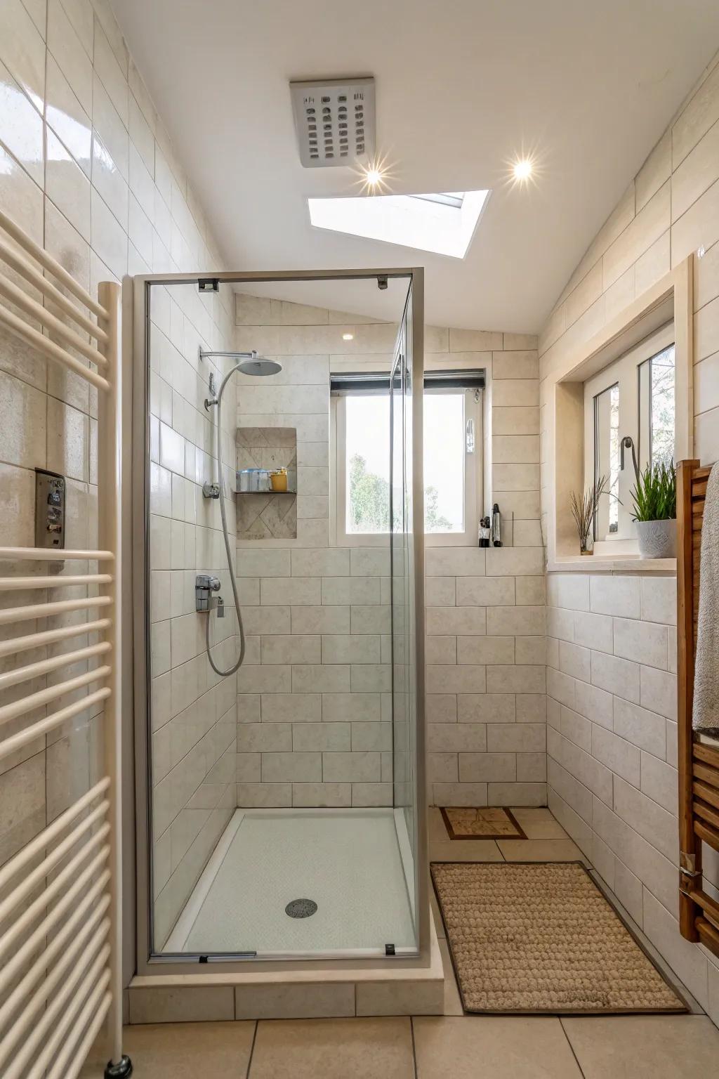 In cramped areas, open screens offer a seamless appearance.