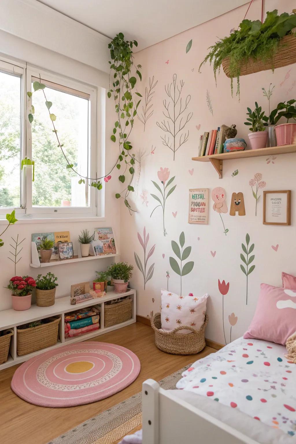 Nature-themed details bring peace and serenity.