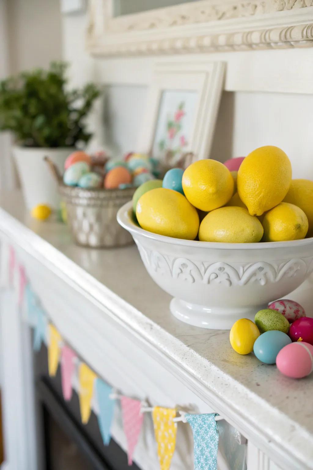 Seasonal fruits furnish an inherent and invigorating hue accent.