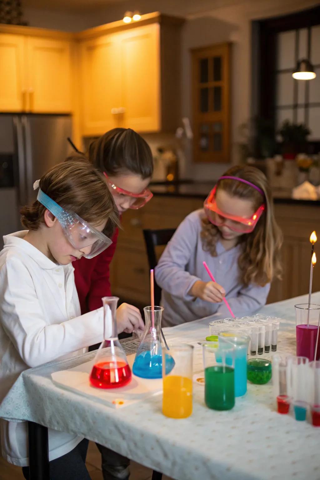 Spark curiosity with homemade science experiments.