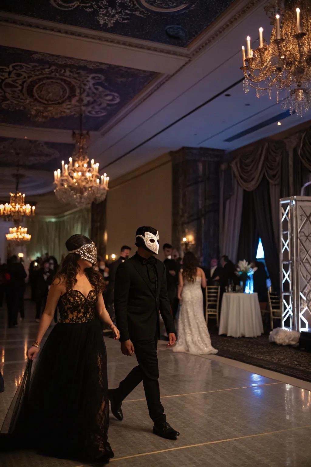 Add mystique and elegance with a masked gathering at home.