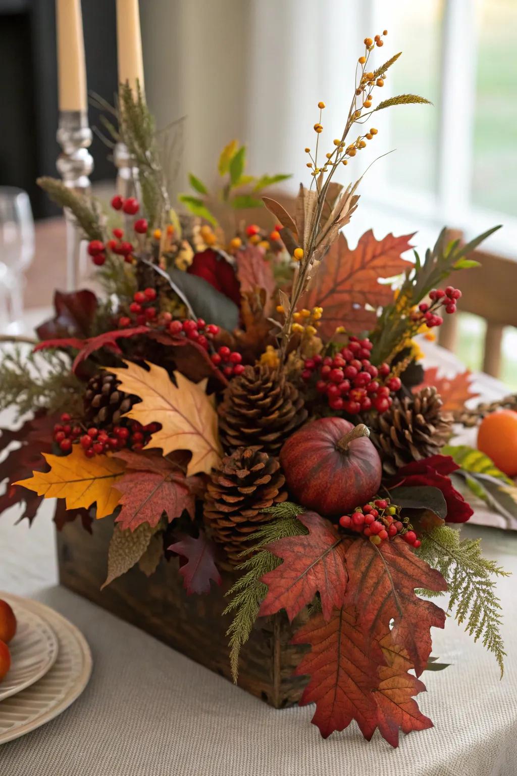 Combine various leaves for added interest and depth.
