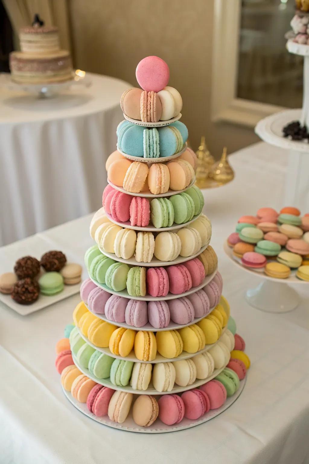 Sweet meringue pinnacle showcasing vibrant sweet meringues.