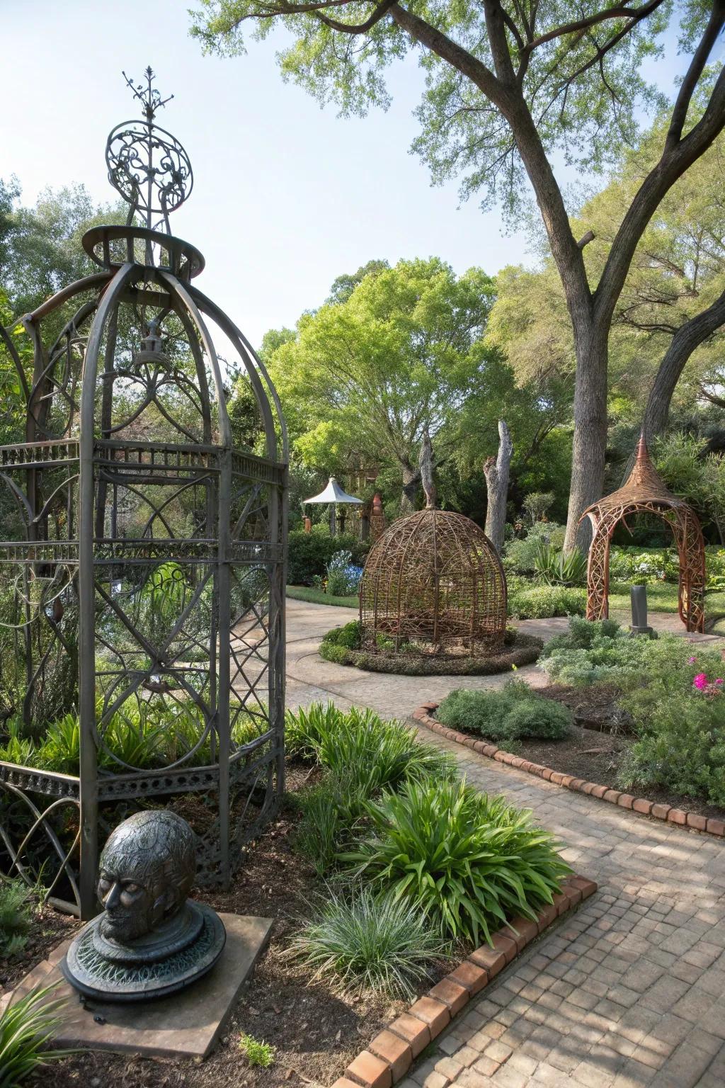 Artistic components metamorphose your tree's setting into a gallery.