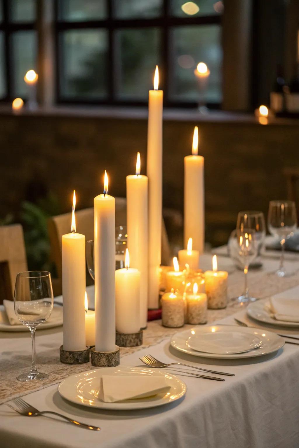 Romantic lighted setting