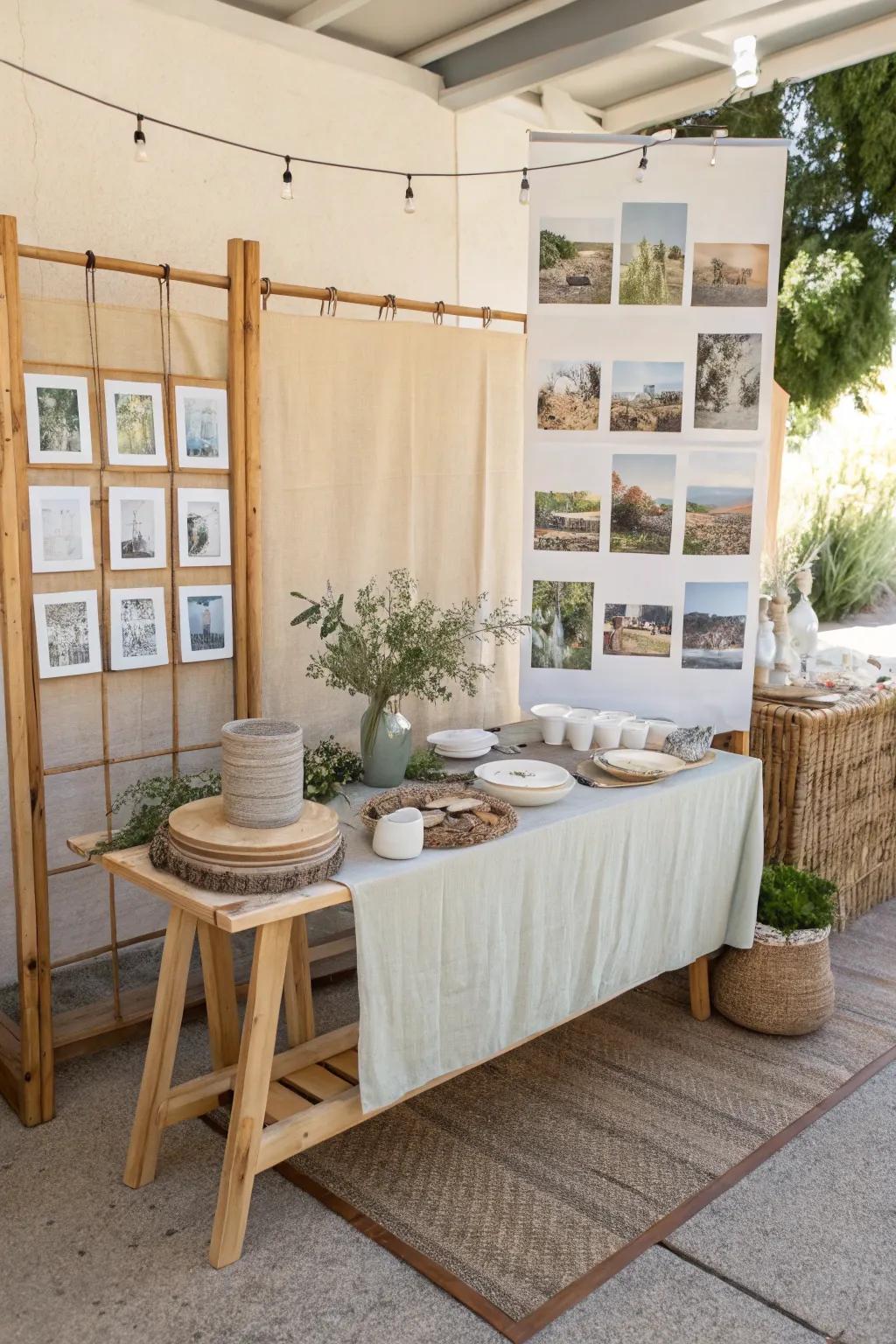 Attract visitors through photo backgrounds and build a social media presence.