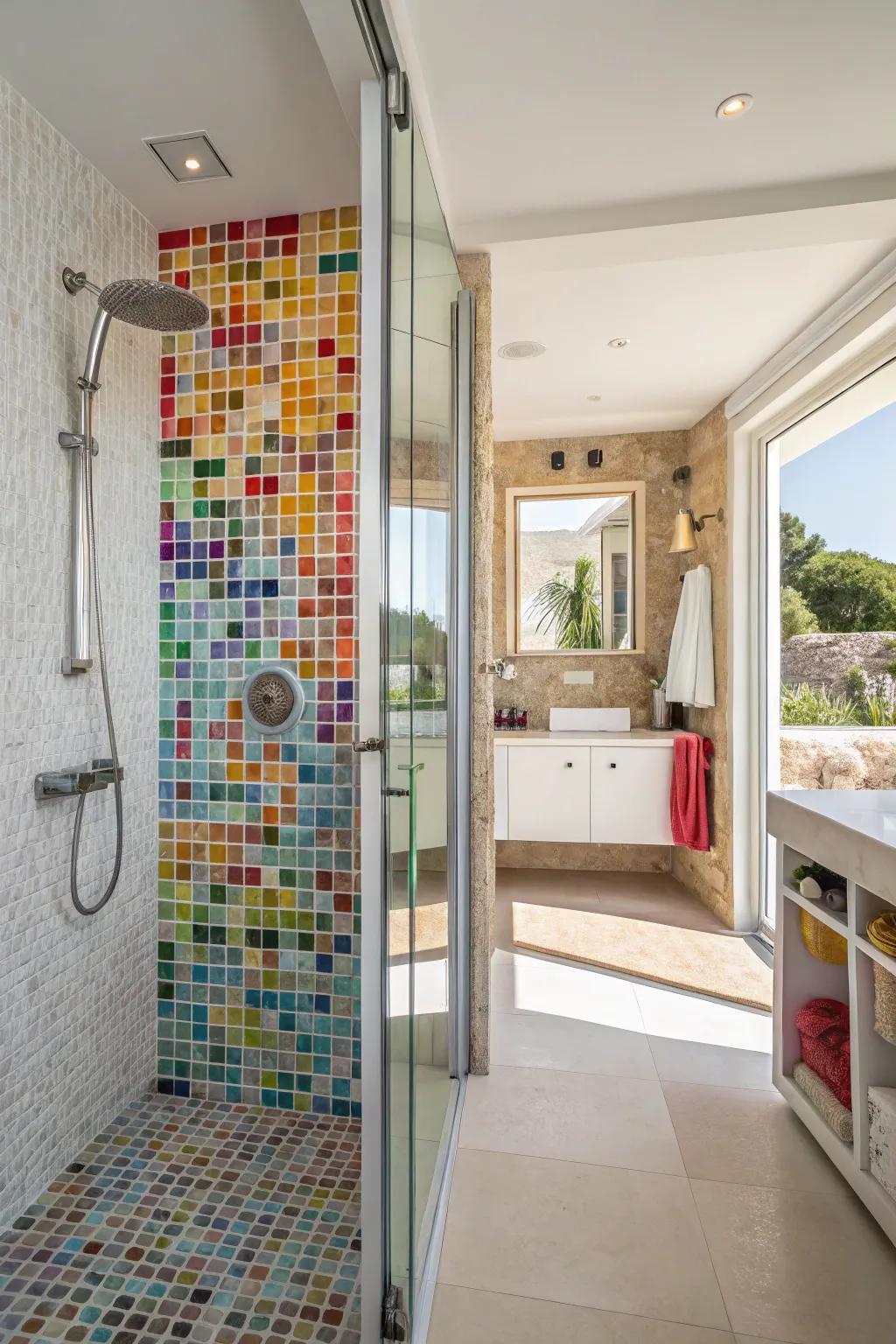 Mosaic tiles deliver vibrant and fun design possibilities.