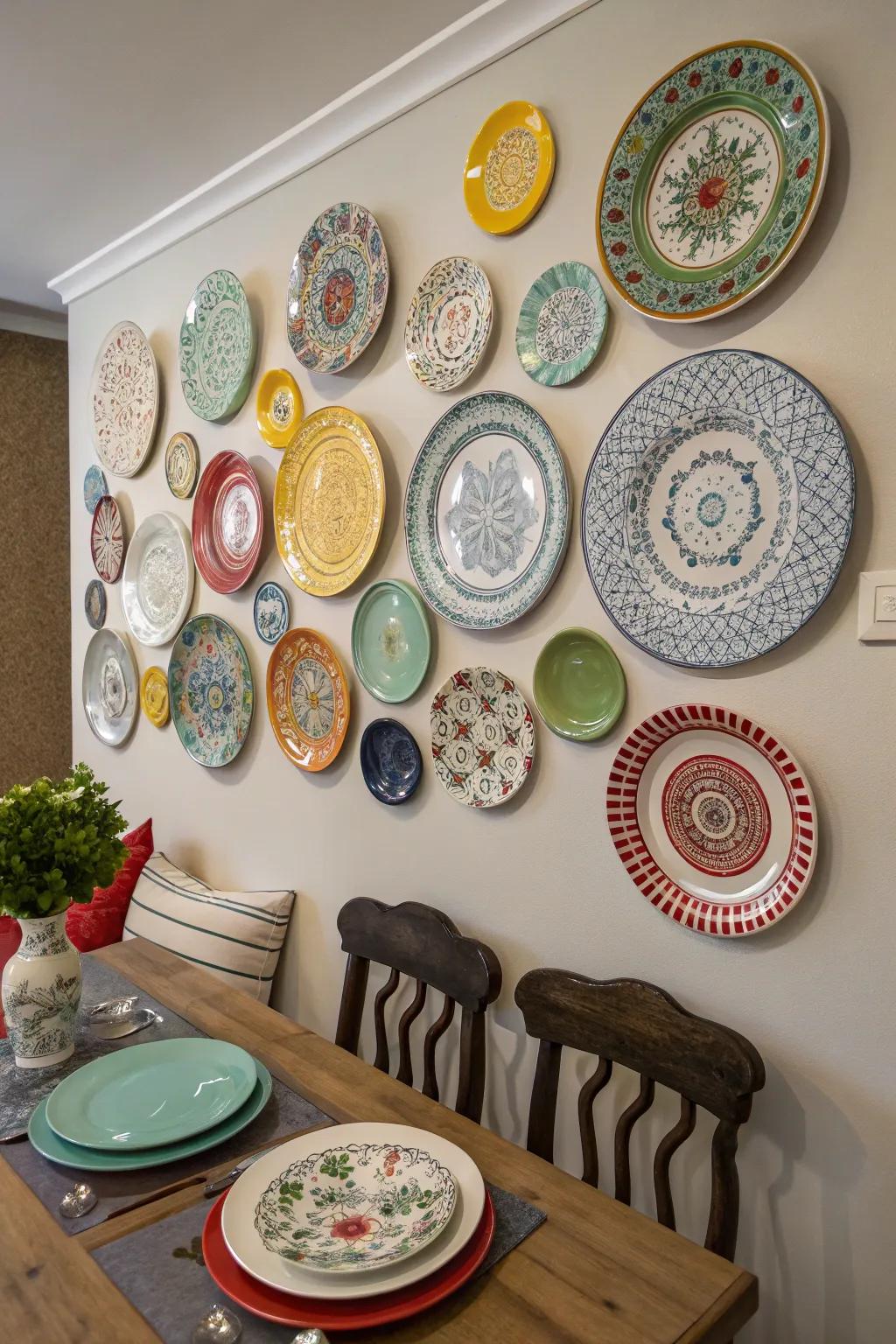 Plate displays introduce eclectic charm and personal style to any interior.