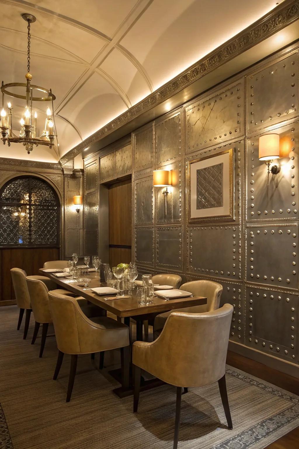 Polished accents append a hint of glamour.