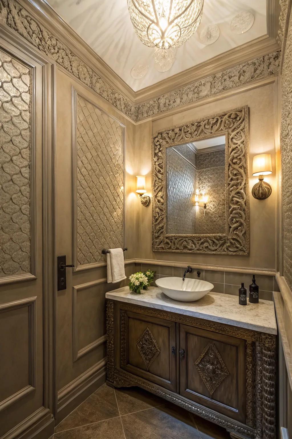 Incorporate creative textures to walls.