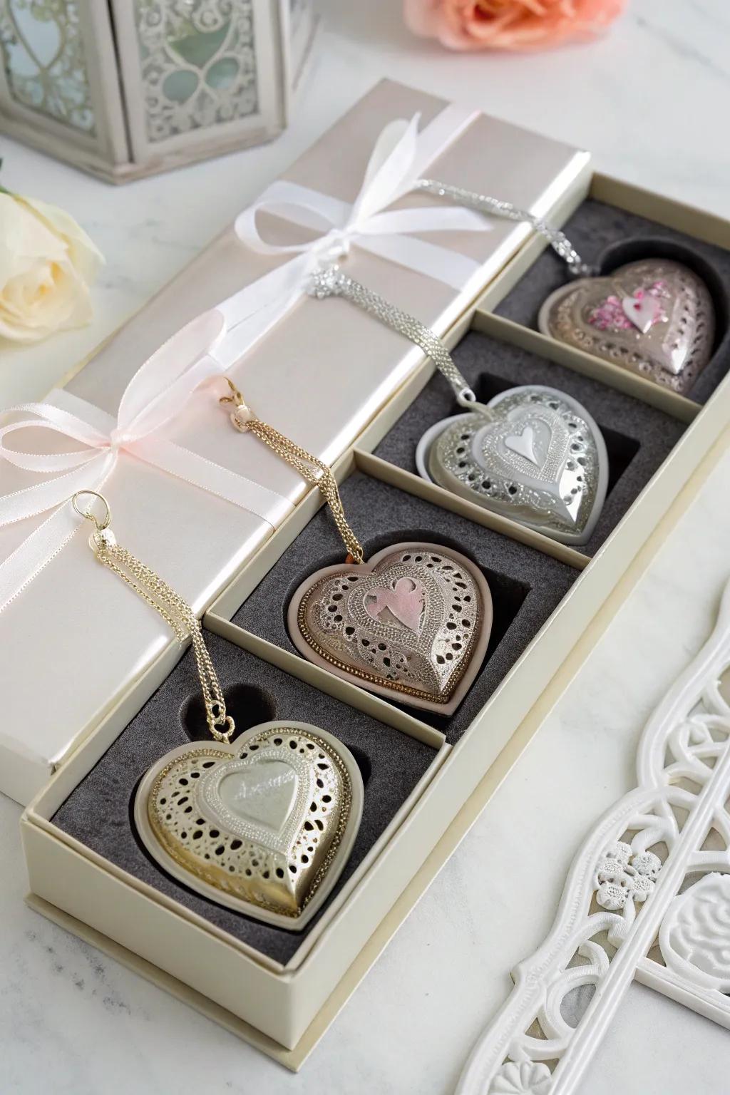 Heart-contoured tea infusers functioning as an endearing and thoughtful wedding gift